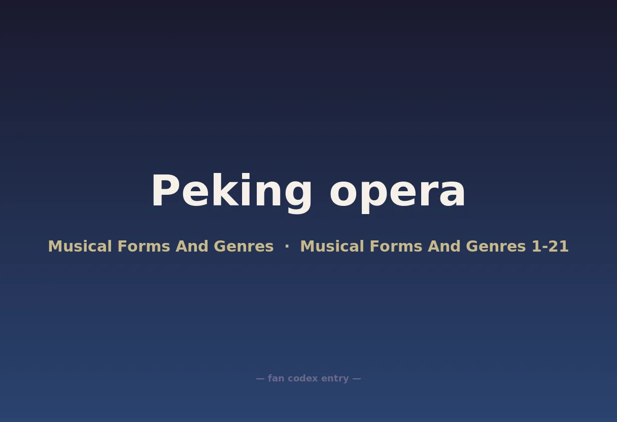 Peking opera