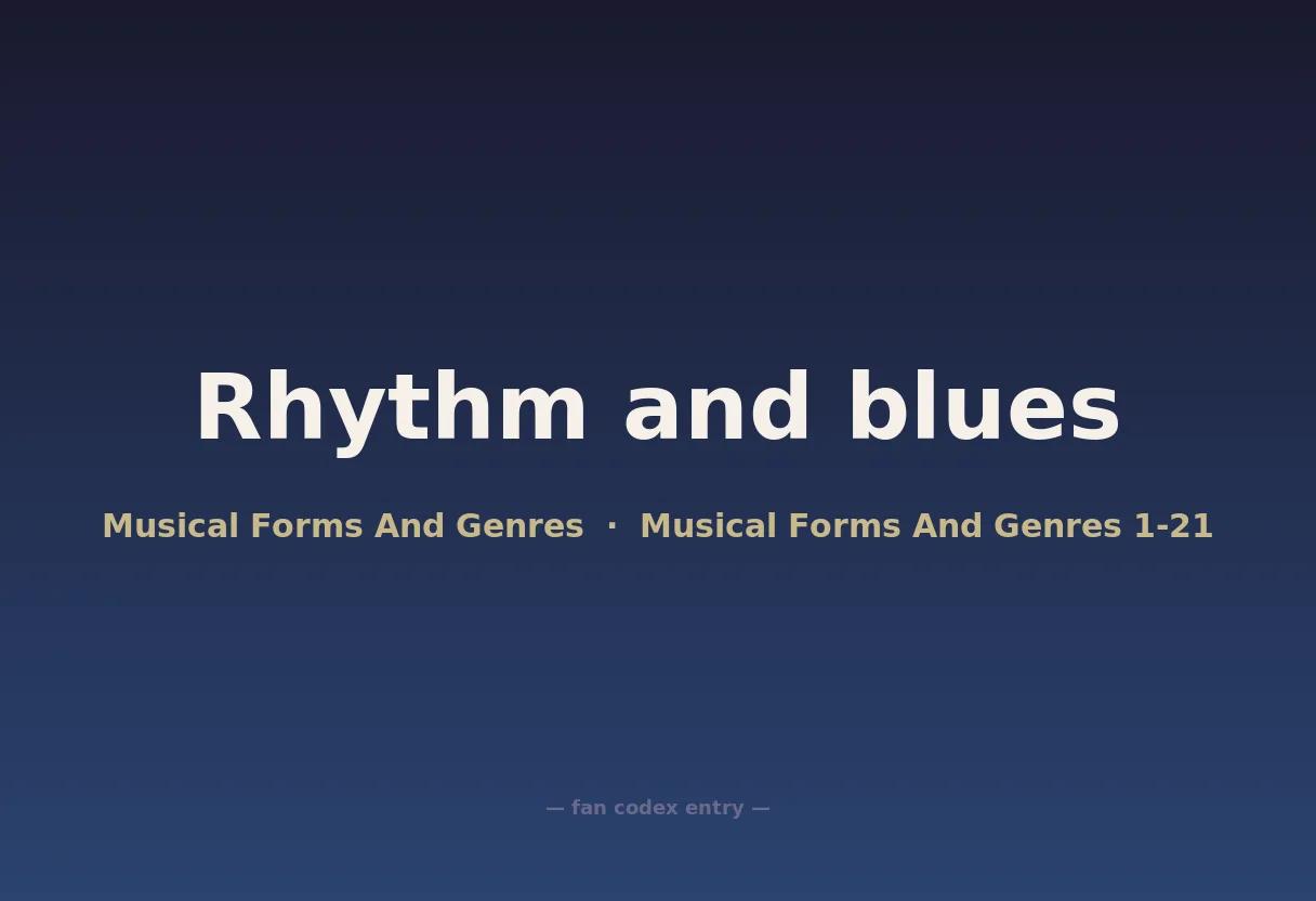 Rhythm and blues